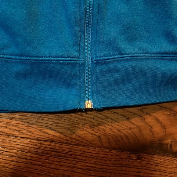 Turquoise Oakley Womens zip up hooded jacket with sleeve print size medium - Picture 4 of 14
